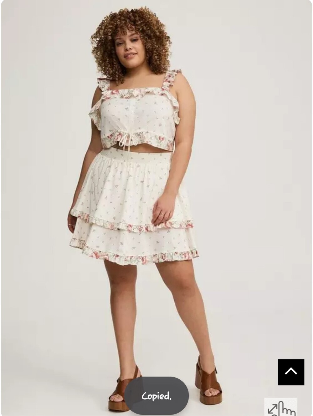 NWT TORRID 1X Challis Ruffle Mini Skirt Set